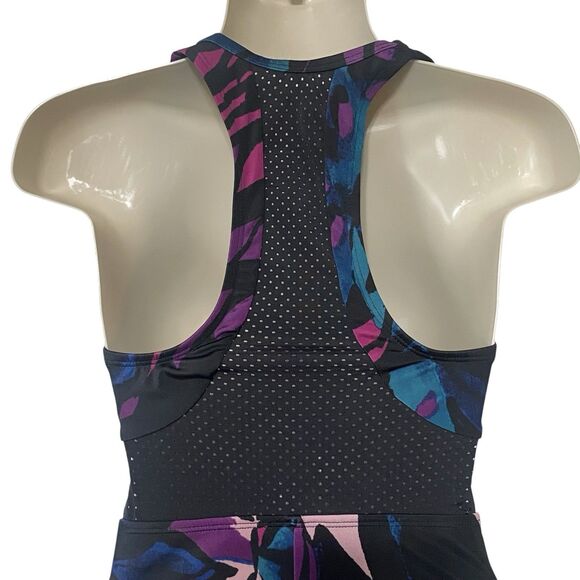 All In Motion Womens Size Small Zip-Front One Piece Swimsuit Racerback Laser Cut - Picture 8 of 13